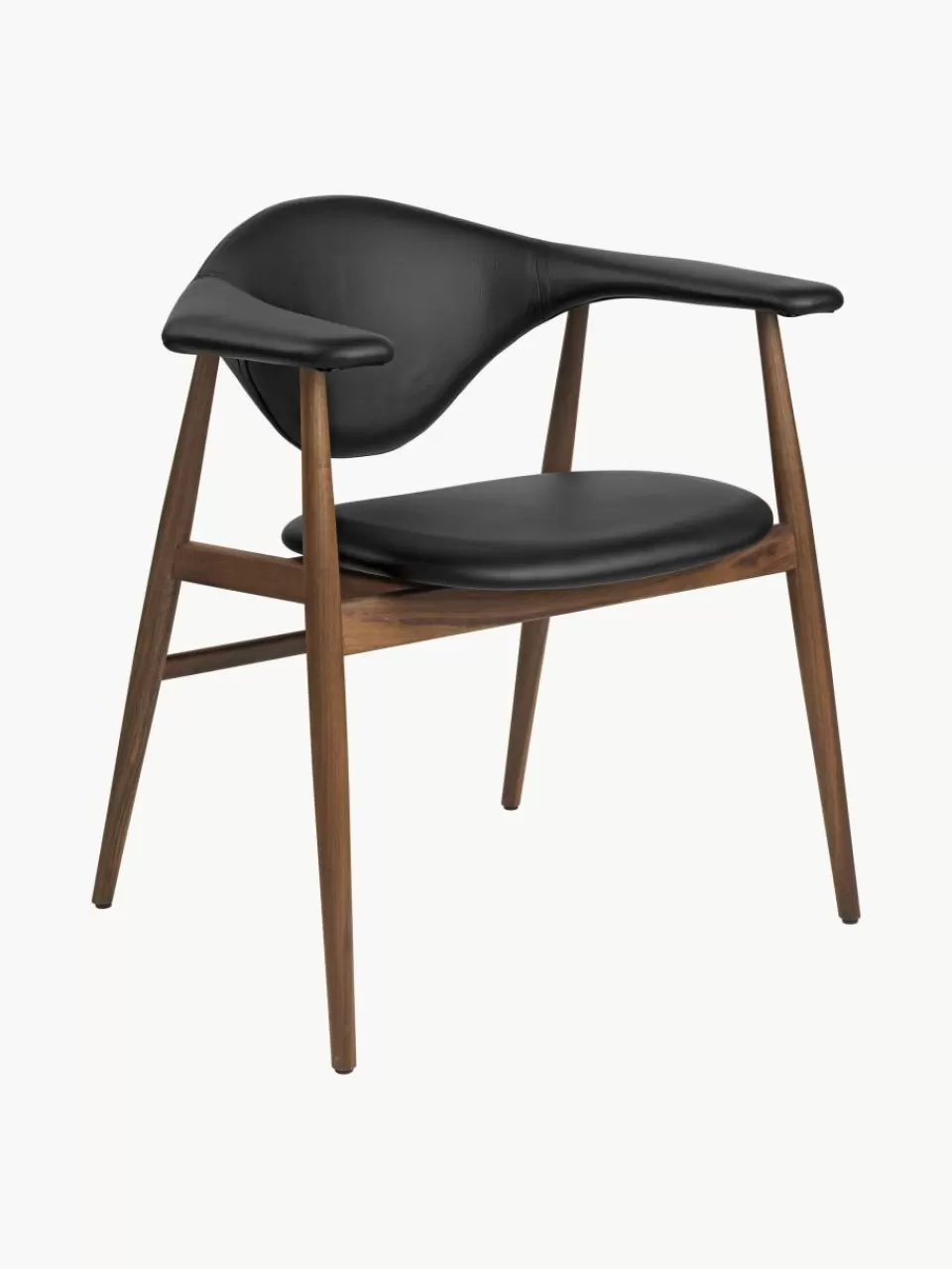 GUBI Armstoel Masculo van walnoothout | Stoelen | Houten Stoelen