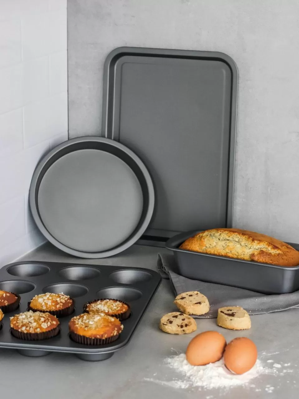 Westwing Bakvormen KitchenCraft met antiaanbaklaag, set van 4 | Bakvormen & Ovenschalen | Bakvormen & Ovenschalen