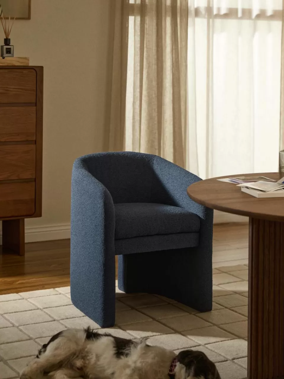 Westwing Collection Bouclé armstoel Mairo | Stoelen