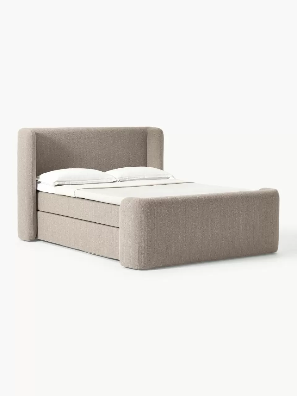 Westwing Collection Bouclé boxspring bed Perla | Bedden | Boxsprings