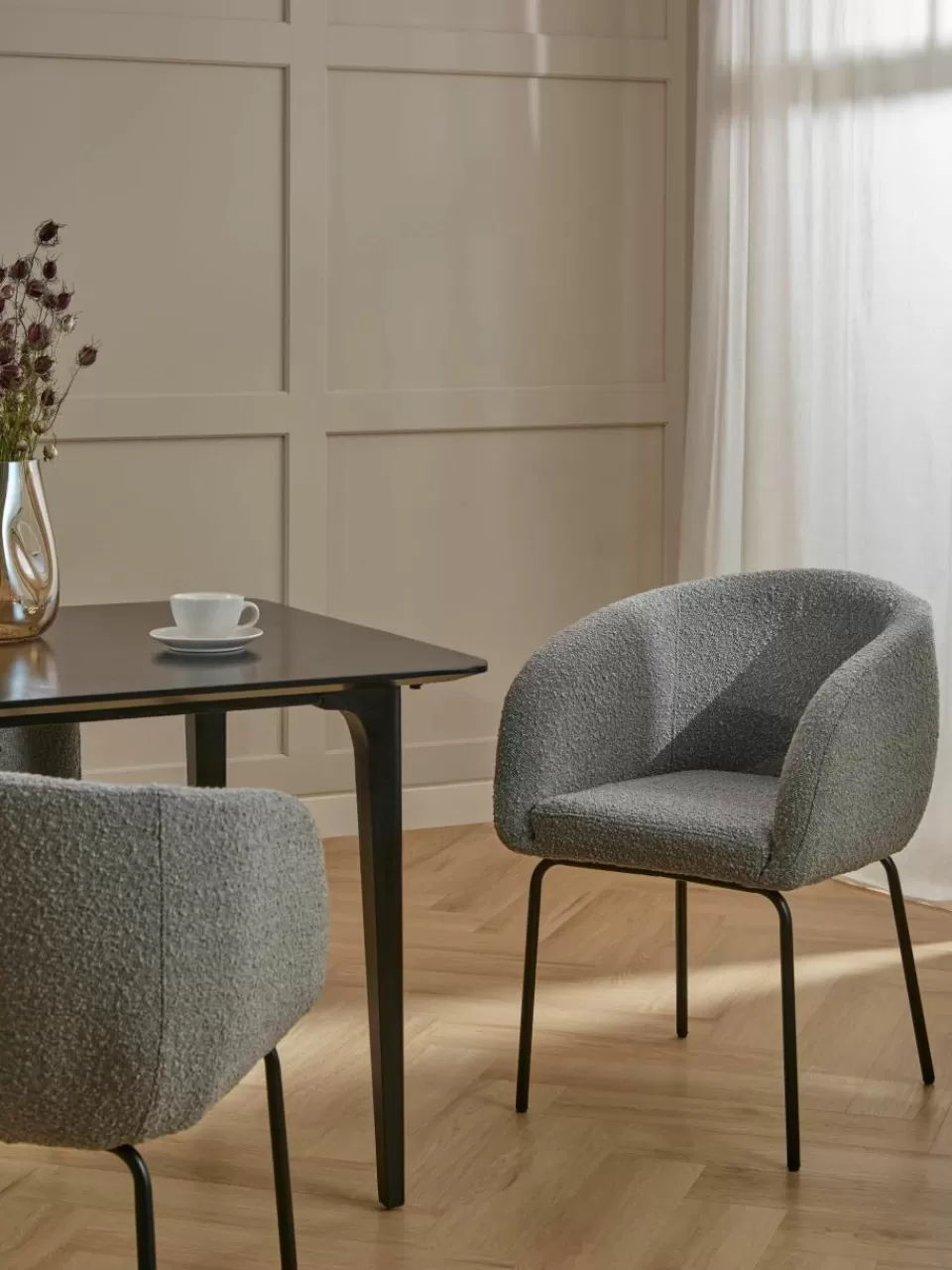 Westwing Collection Bouclé fauteuils Alani, 2 stuks | Stoelen | Gestoffeerde Stoelen