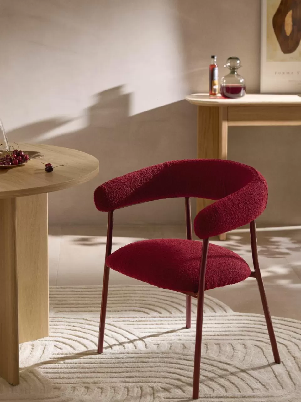 Westwing Collection Bouclé gestoffeerde stoelen Thiago, 2 stuks | Stoelen