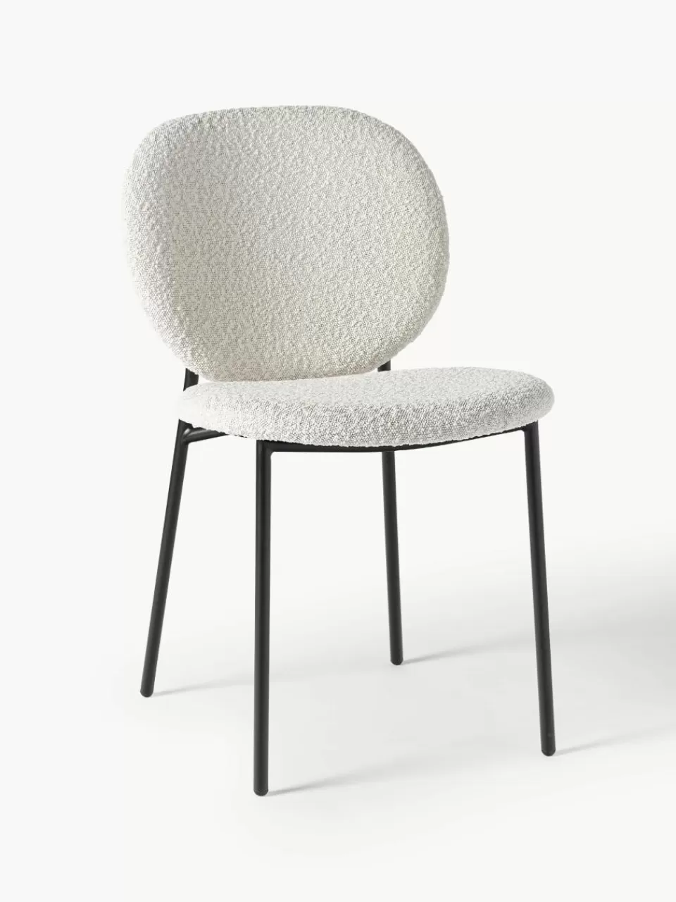 Westwing Collection Bouclé gestoffeerde stoelen Ulrica, 2 stuks | Stoelen