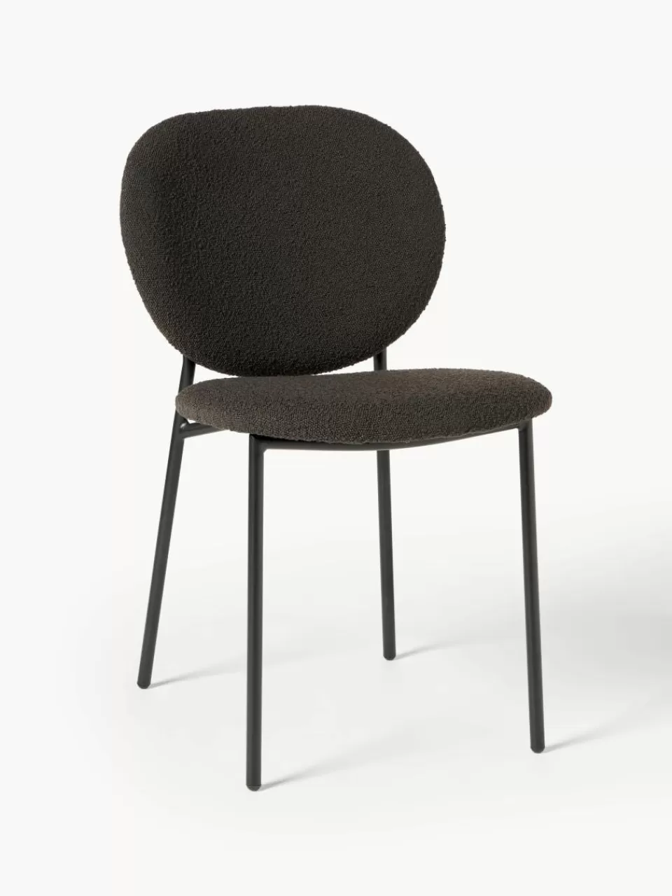 Westwing Collection Bouclé gestoffeerde stoelen Ulrica, 2 stuks | Stoelen