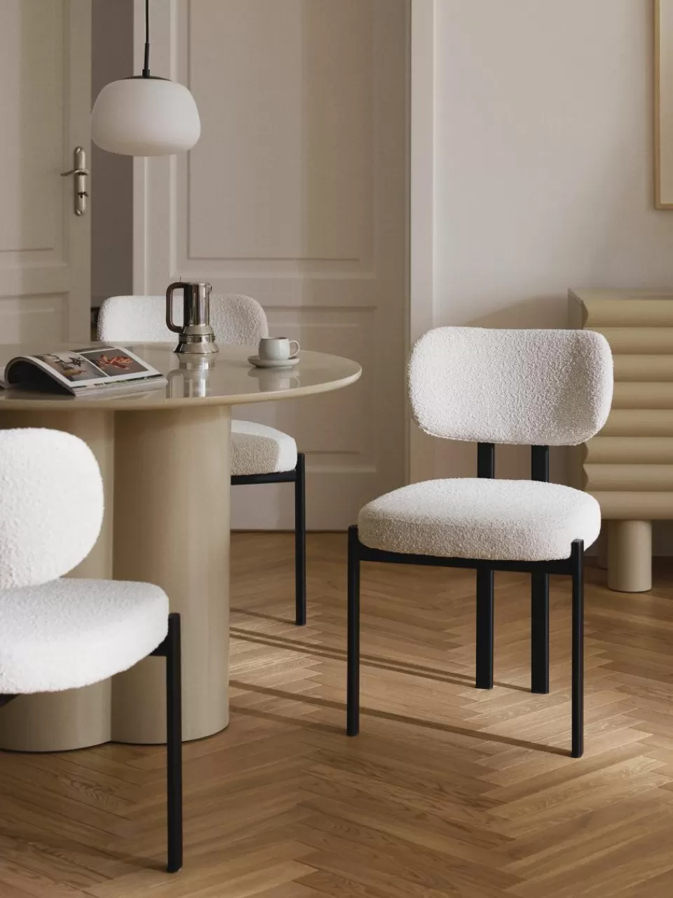 Westwing Collection Bouclé stoel Adrien | Stoelen