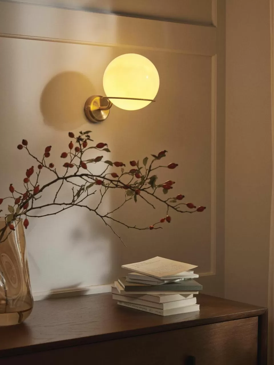 Westwing Collection Carey glazen bol wandlamp | Wandlampen