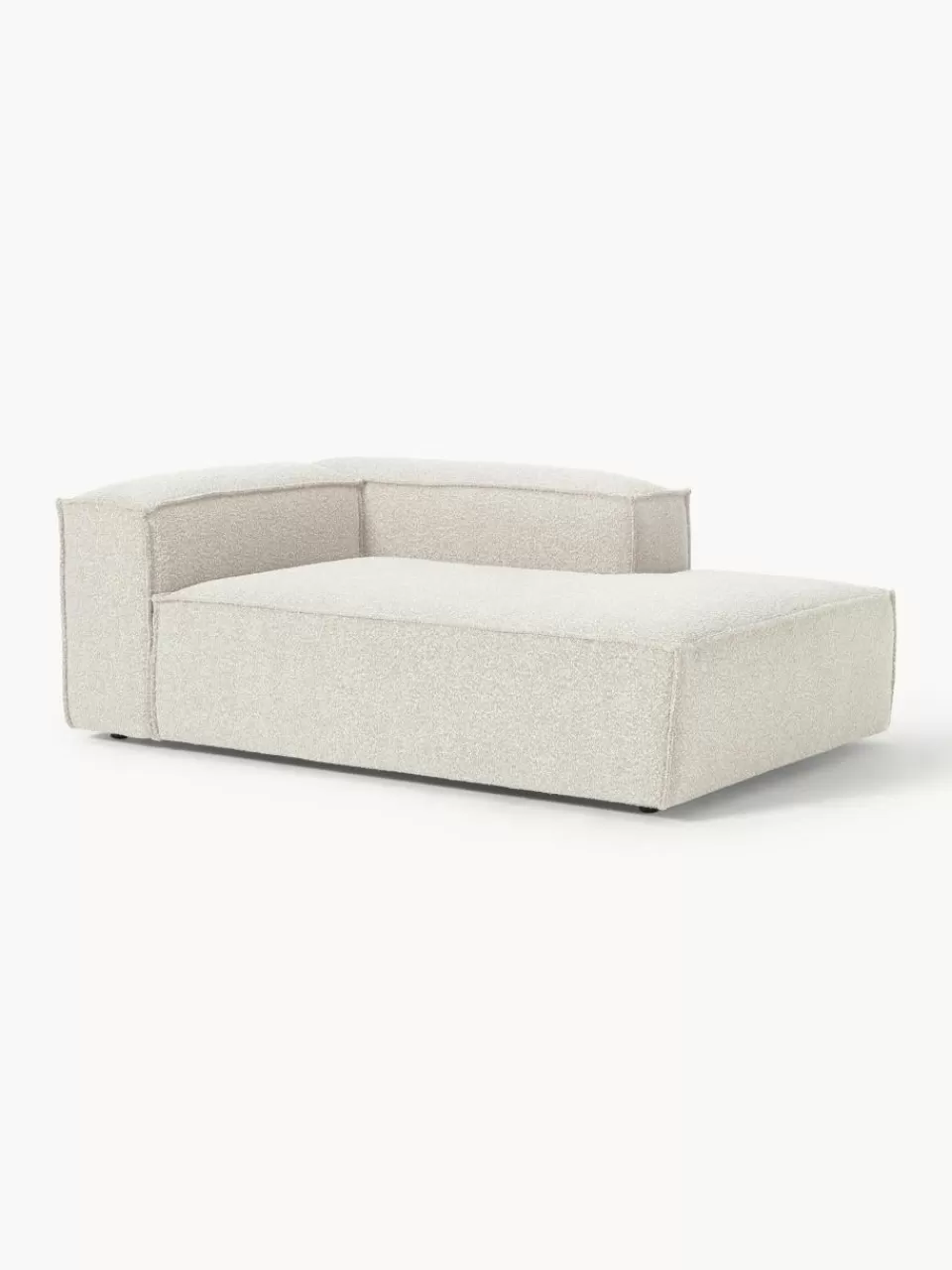 Westwing Collection Chaise longue hoekmodule Lennon van bouclé | Banken | Modulaire Banken