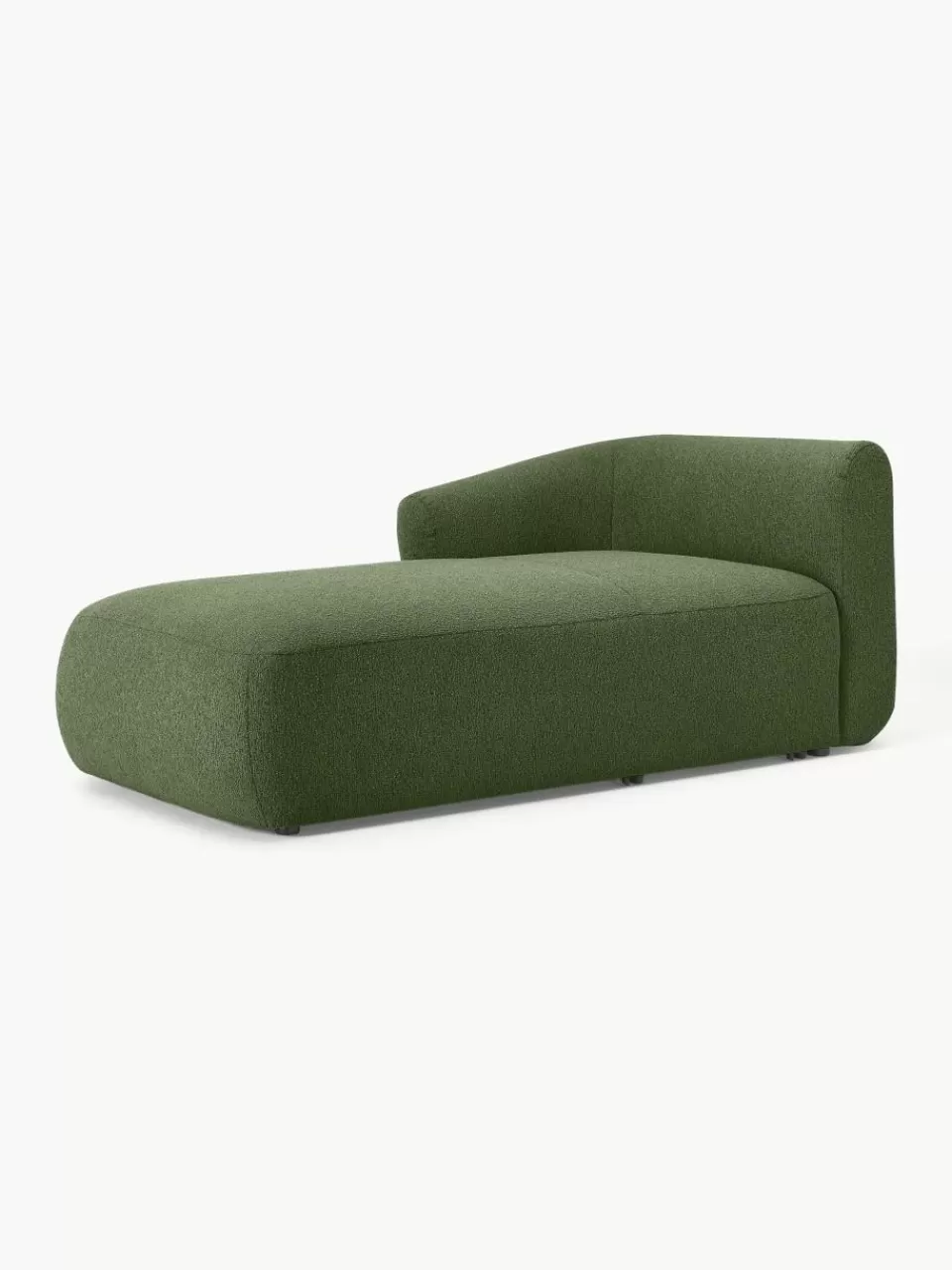 Westwing Collection Chaise longue hoekmodule Sofia uit bouclé | Banken | Modulaire Banken