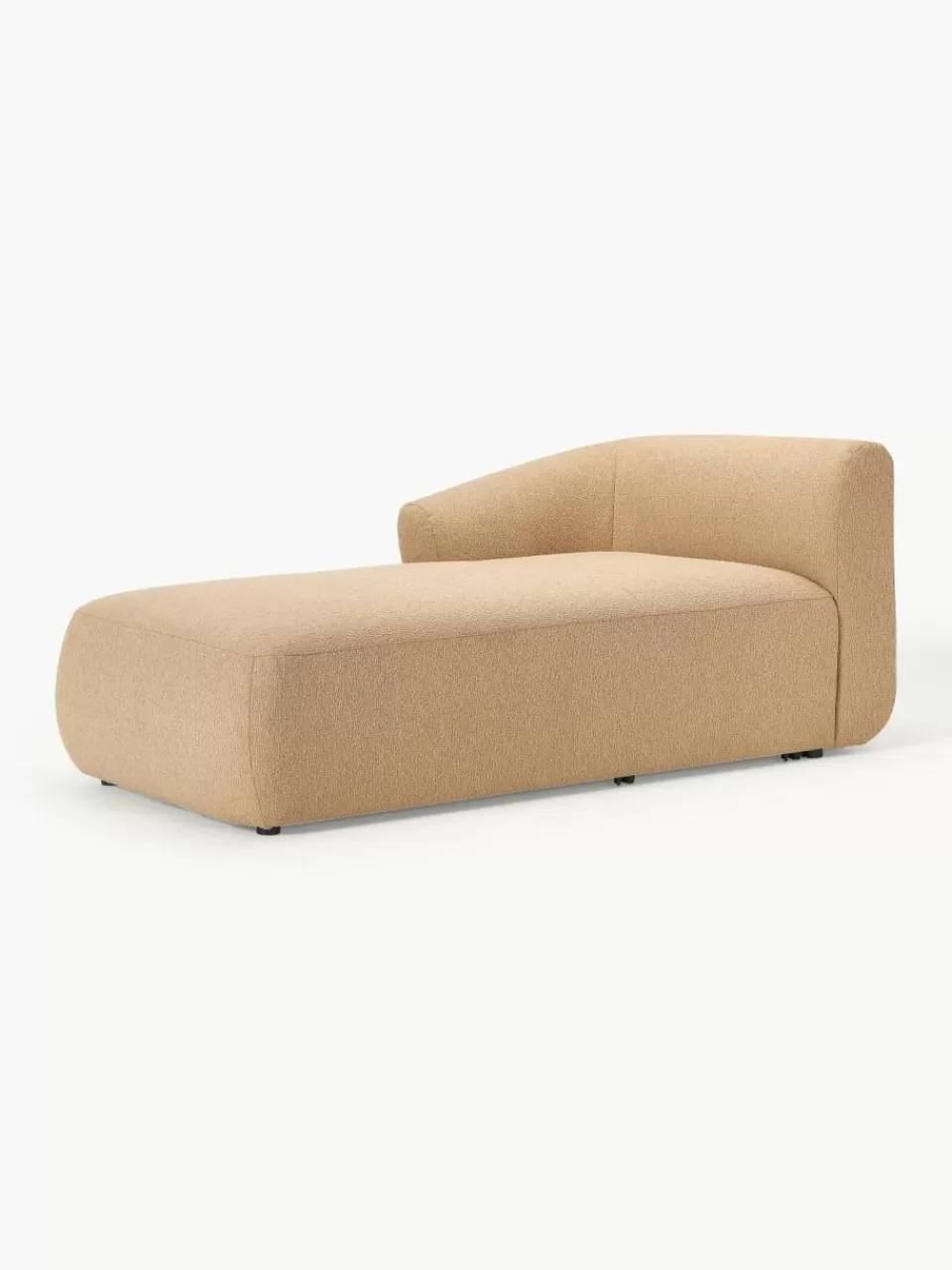 Westwing Collection Chaise longue hoekmodule Sofia uit bouclé | Banken | Modulaire Banken