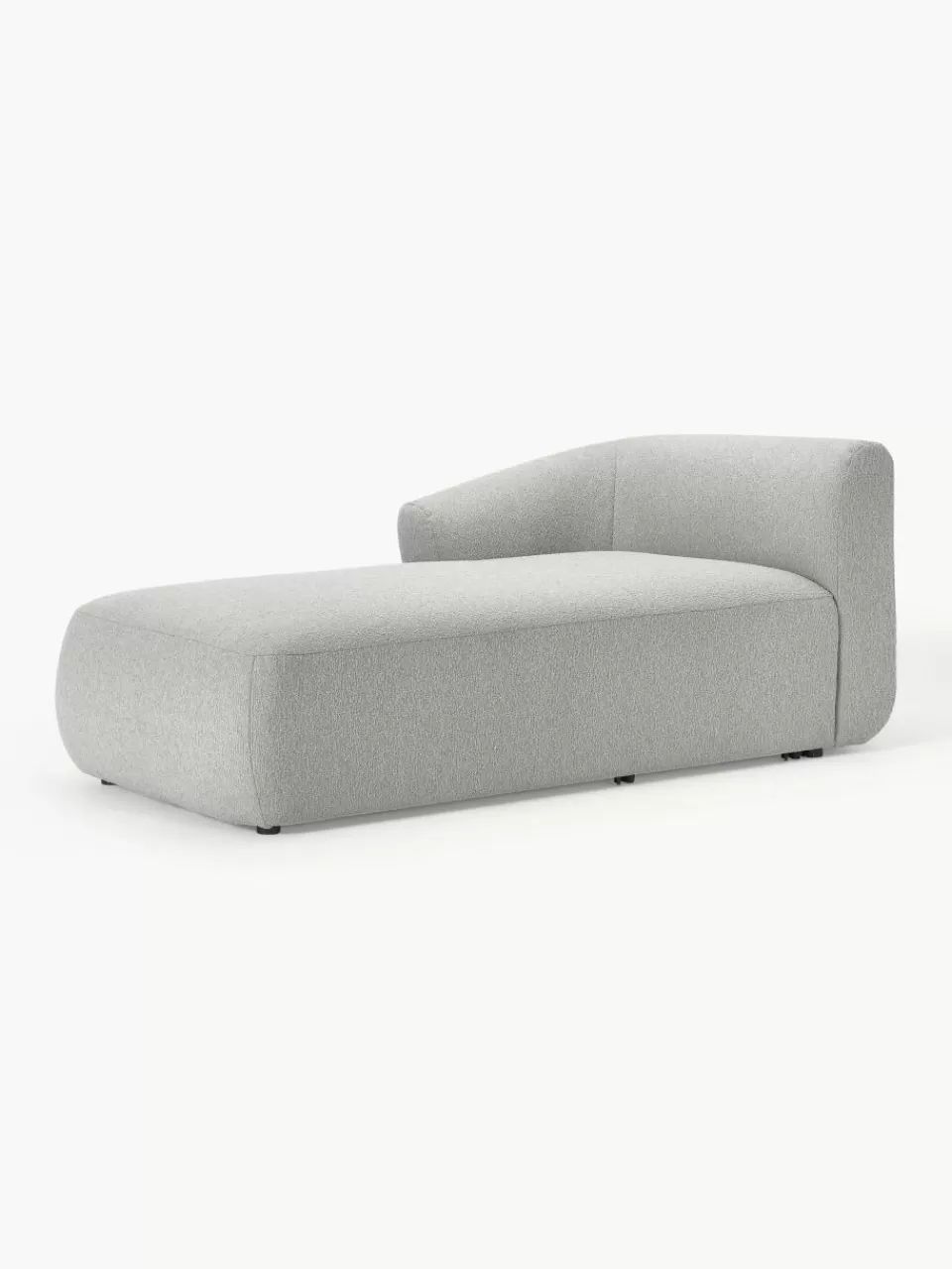 Westwing Collection Chaise longue hoekmodule Sofia uit bouclé | Banken | Modulaire Banken