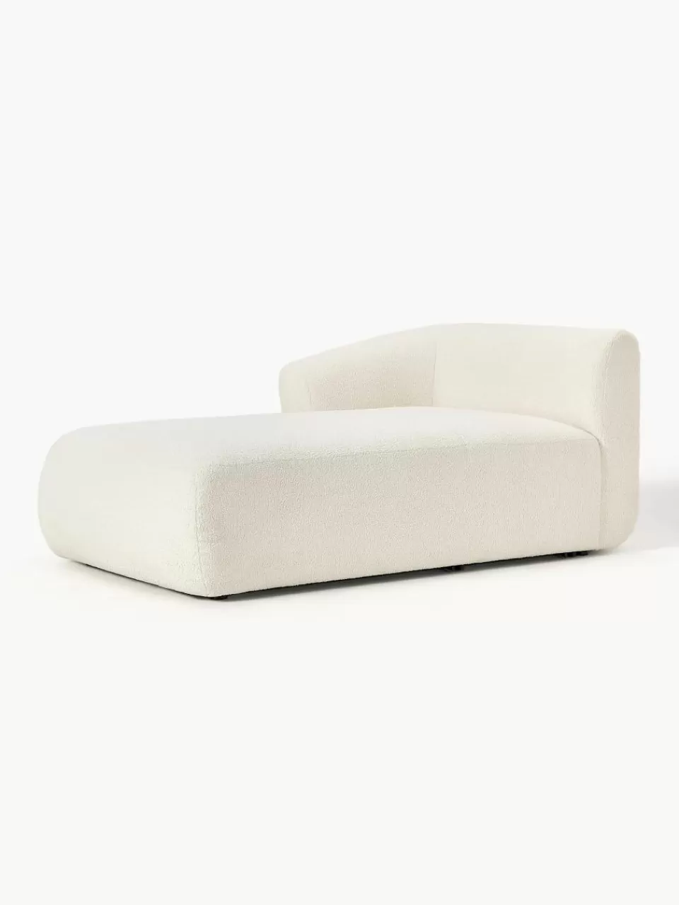 Westwing Collection Chaise longue hoekmodule Sofia uit teddy | Banken | Modulaire Banken