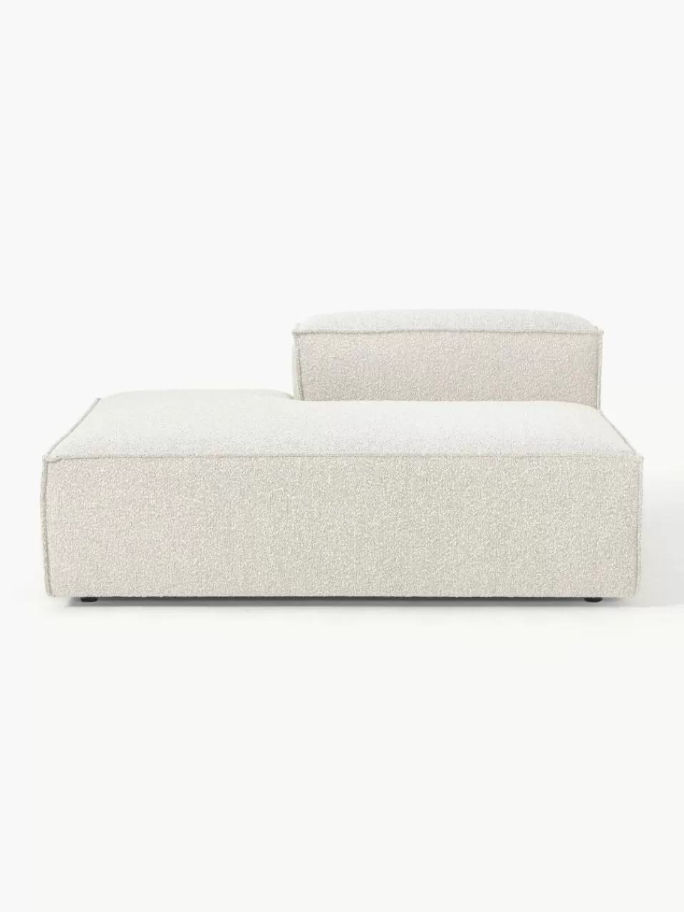 Westwing Collection Chaise longue module Lennon van bouclé | Banken | Modulaire Banken