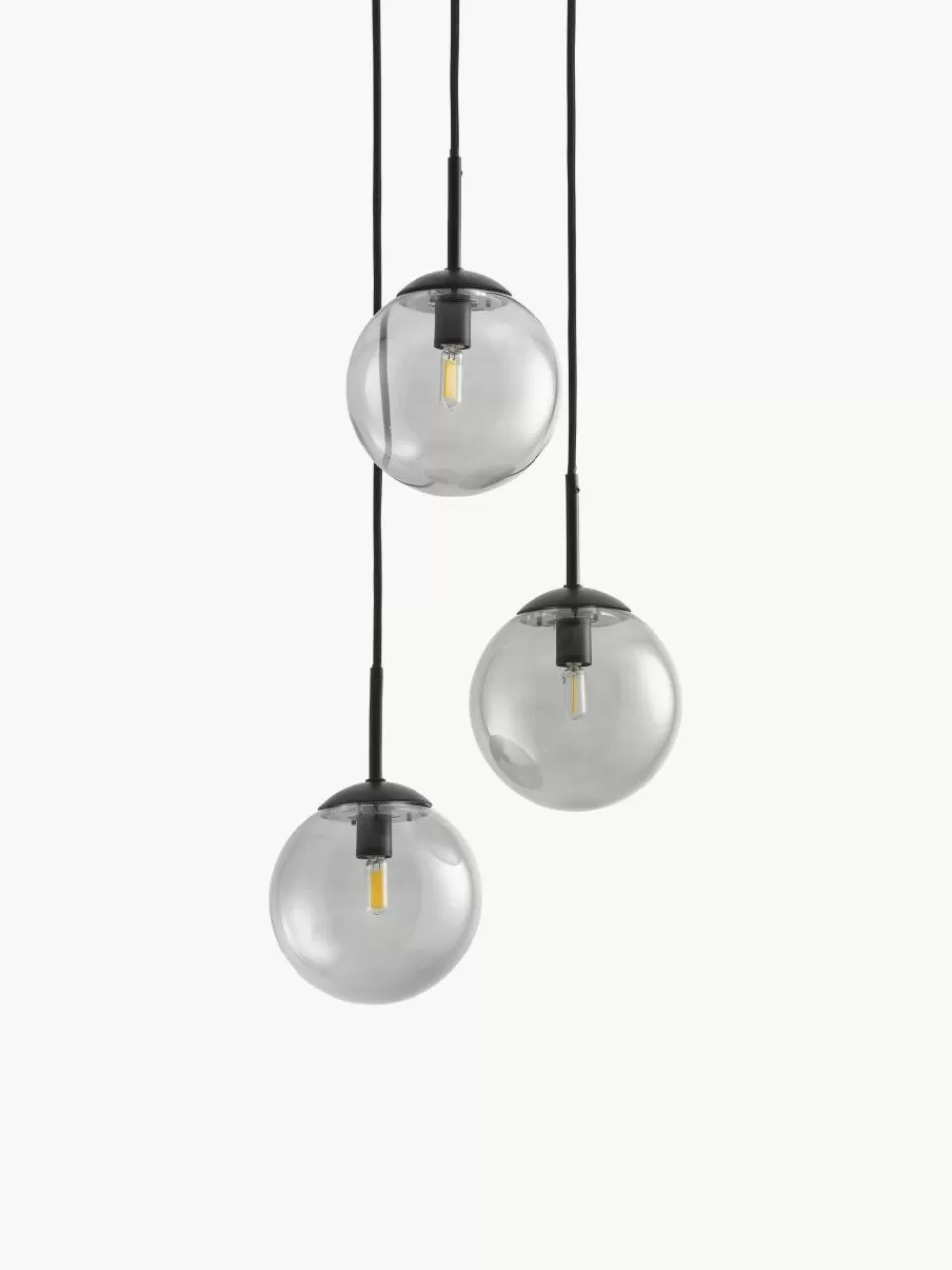 Westwing Collection Cluster hanglamp Edie van rookglas | Hanglampen | Hanglampen