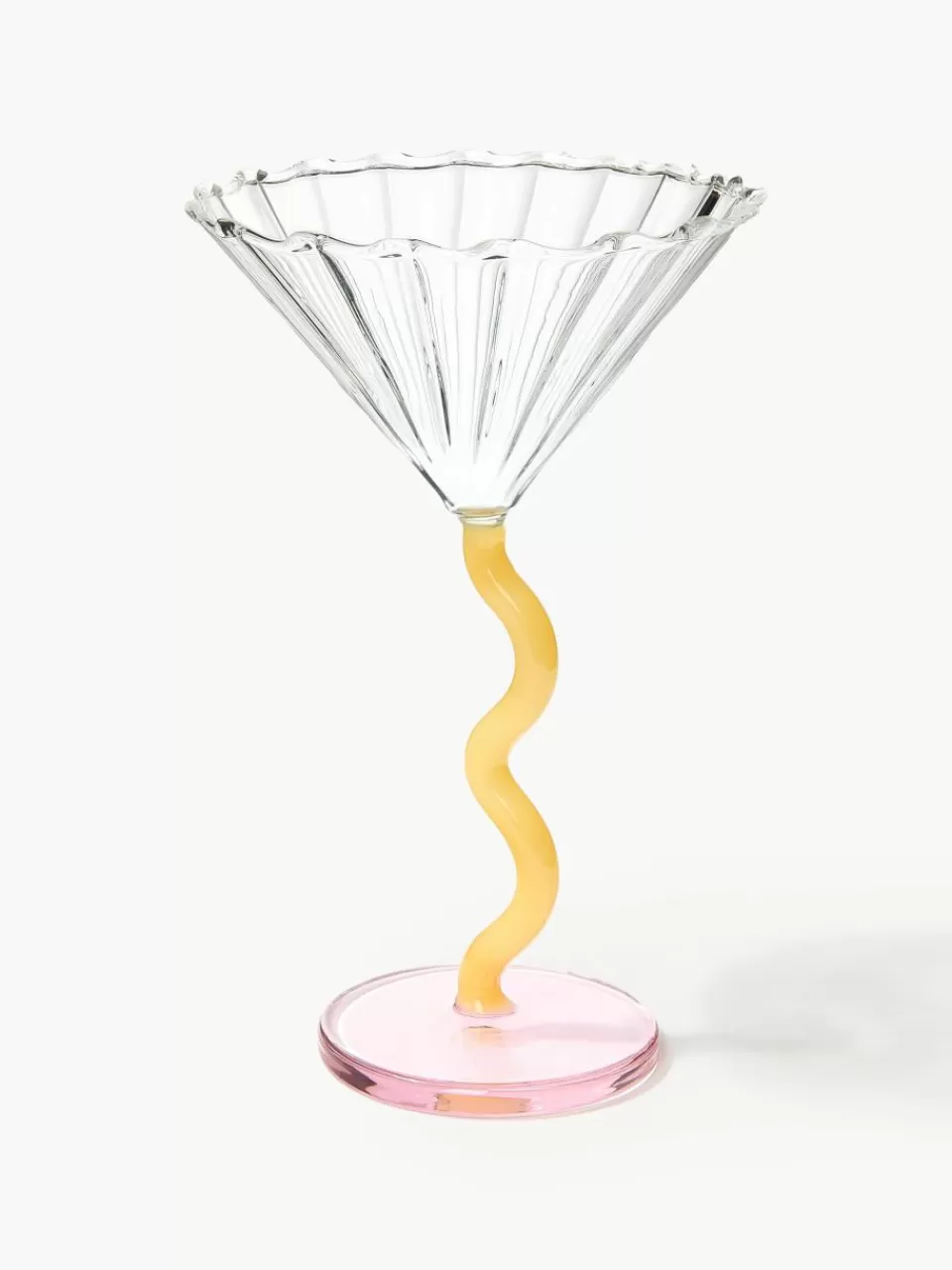 &k Amsterdam Cocktailglazen Curve van borosilicaatglas, 2 stuks | Servies | Barglazen