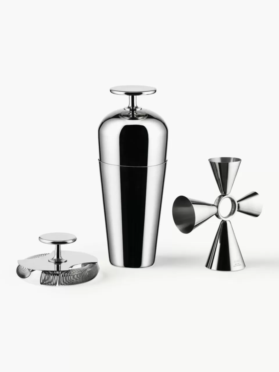 ALESSI Cocktailset Parisienne van edelstaal, set van 3 | Keukengerei | Kookgerei