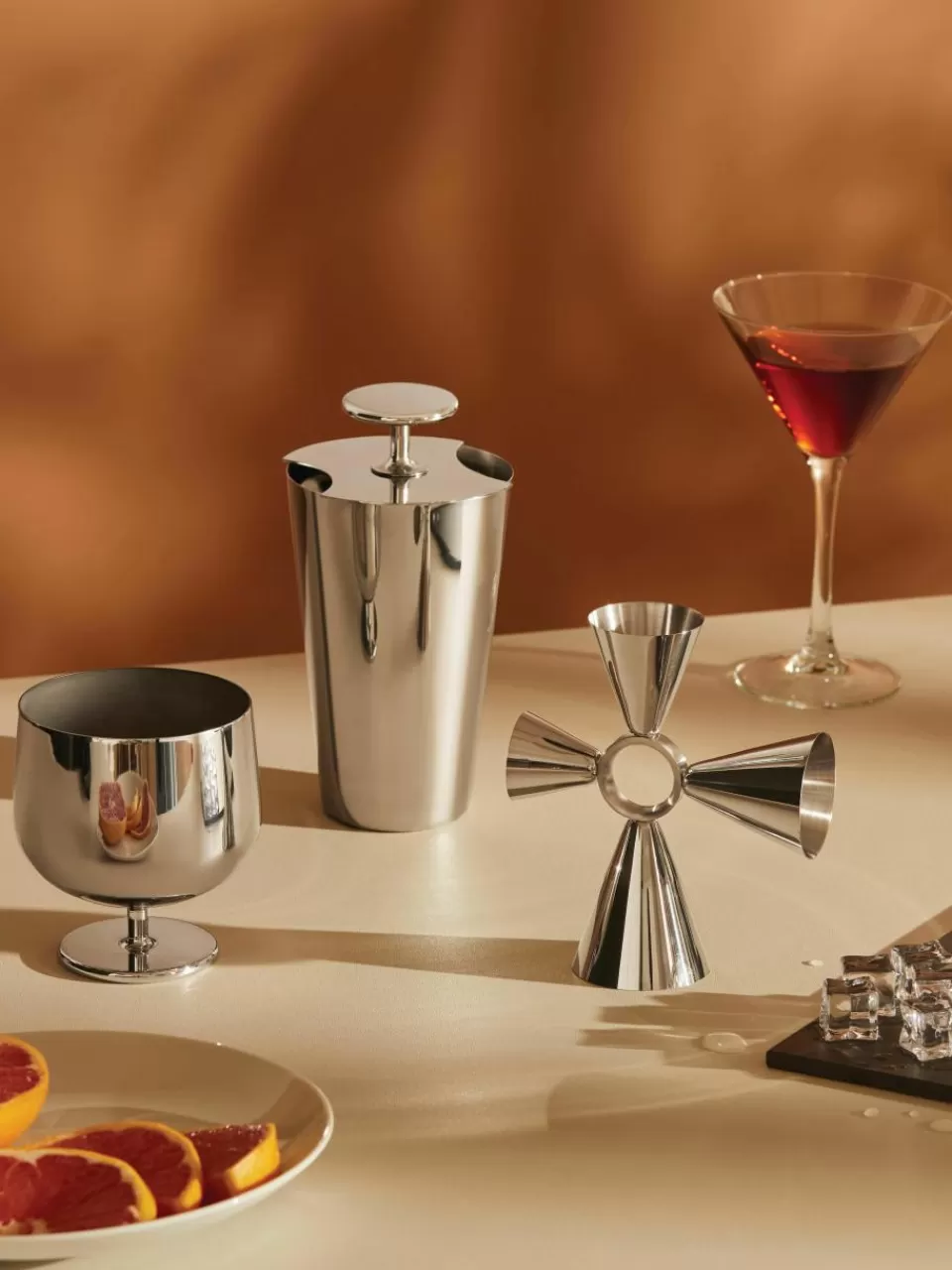 ALESSI Cocktailset Parisienne van edelstaal, set van 3 | Keukengerei | Kookgerei