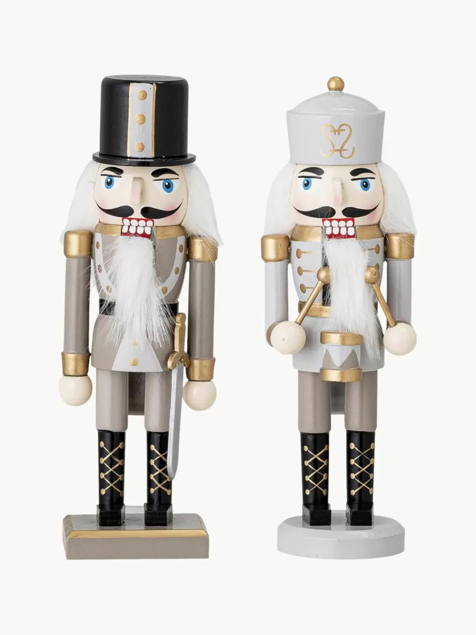 Bloomingville Decoratieve figuren Nutcracker, set van 2 | Kerstversiering