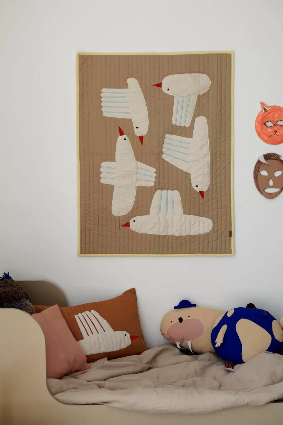 ferm LIVING Kids Dekbed Bird van biologisch katoen | Kinderkamer Decoratie