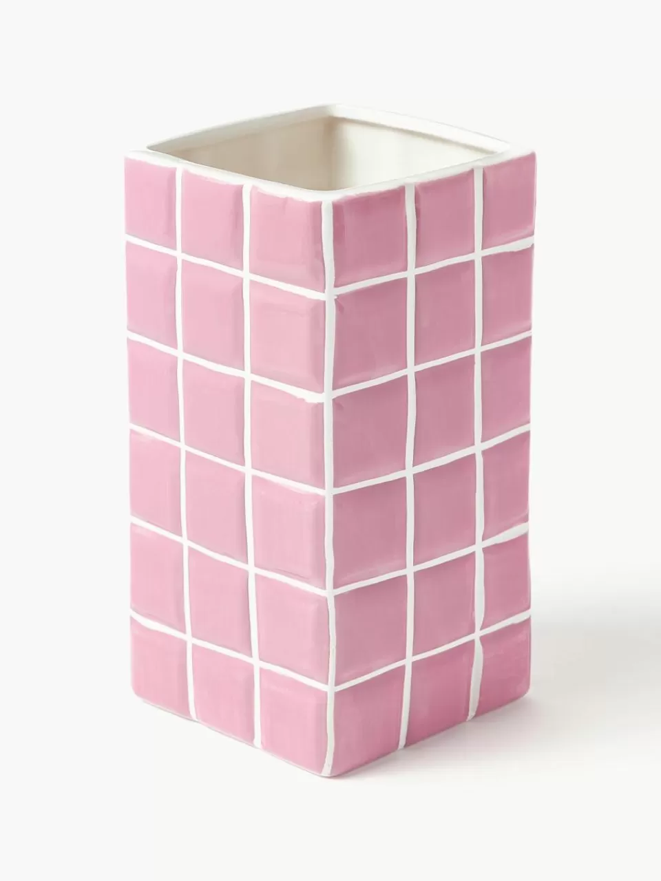 &k Amsterdam Design vaas Tile met tegellook, H 21 cm | Vazen | Decoratie