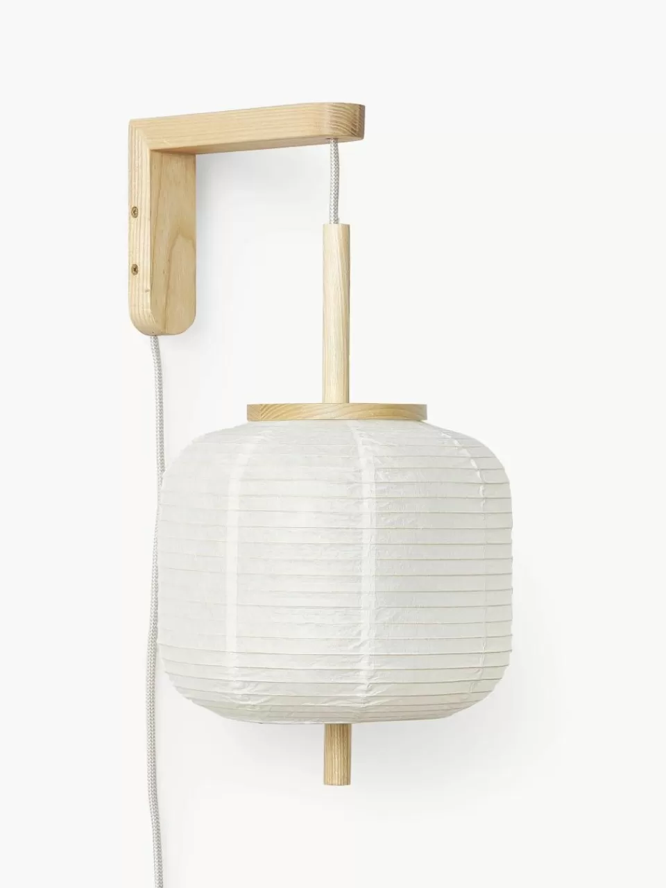 Westwing Collection Design wandlamp Misaki van rijstpapier | Wandlampen