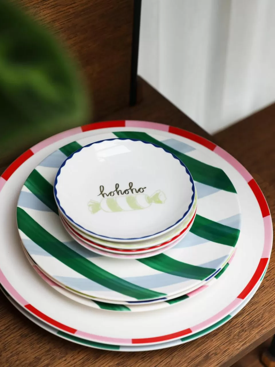 &k Amsterdam Dinerbord Bliss met kerstmotief, 2 stuks | Servies | Dinerborden