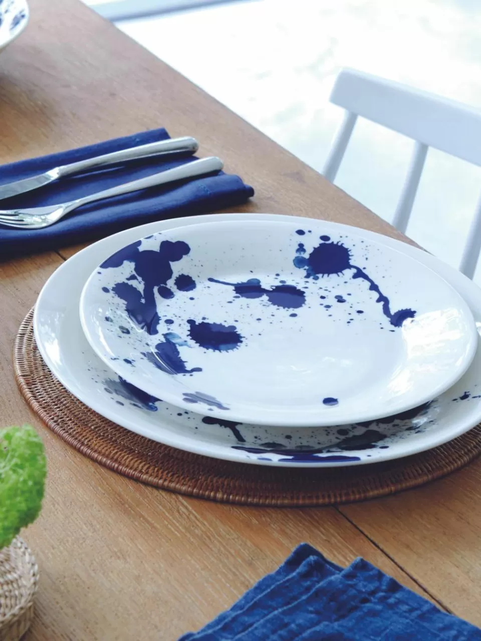 ROYAL DOULTON Dinerbord Pacific blauw van porselein | Dinerborden | Servies