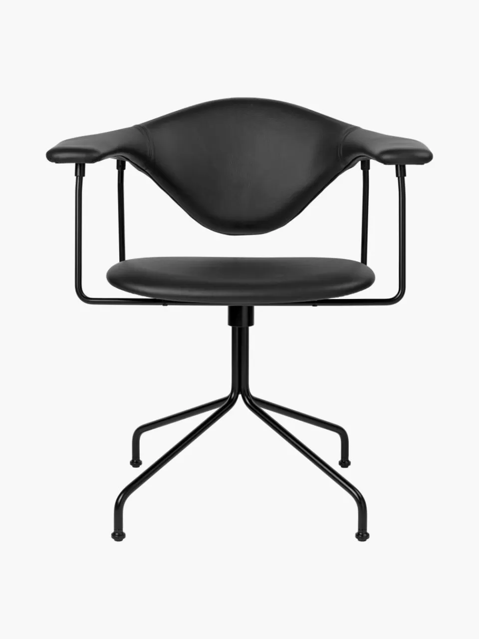 GUBI Draaibare leren bureaustoel Masculo | Bureaustoelen | Stoelen