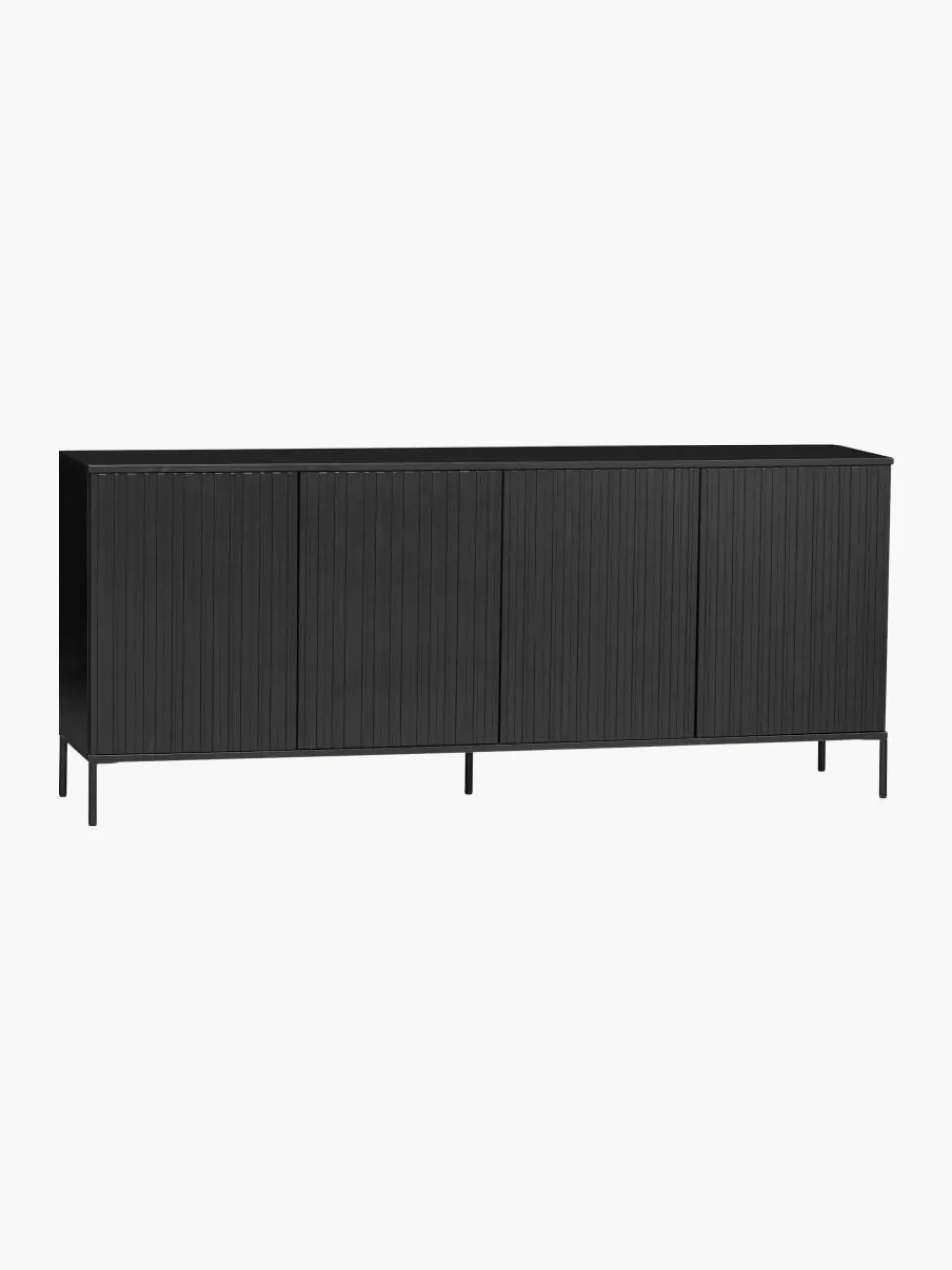 Westwing Dressoir Avourio van grenenhout met geribde voorkant | Dressoirs