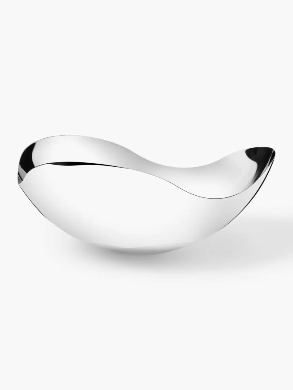 GEORG JENSEN Edelstalen serveerschaal Bloom in organische vorm | Servies | Kommen & Schalen