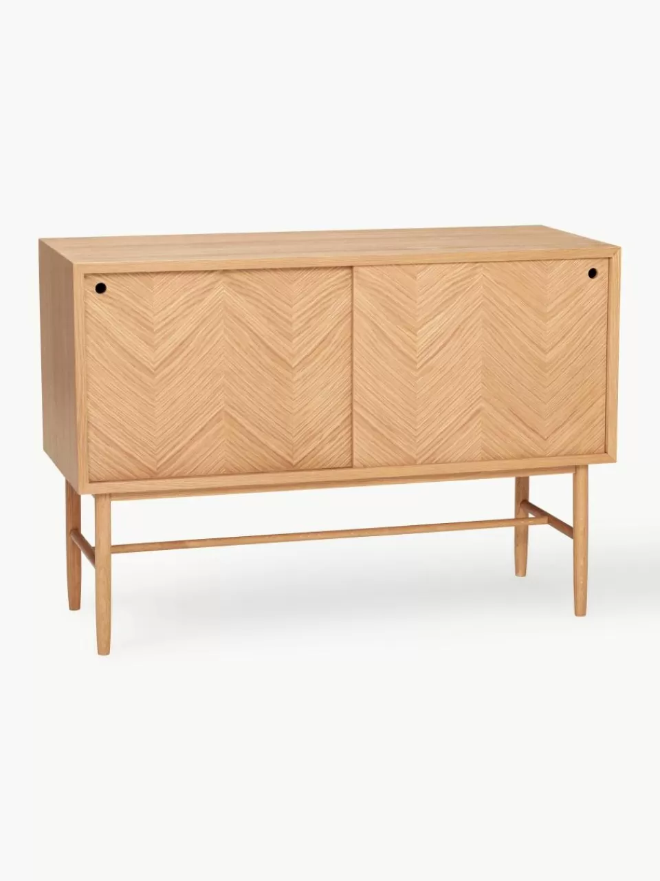 Hübsch Eikenhouten dressoir Herringbone met visgraatpatroon | Dressoirs