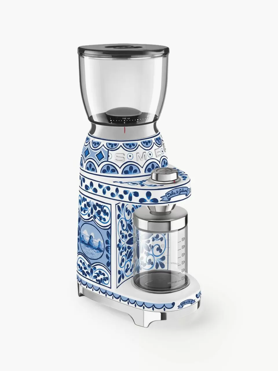 Smeg Elektrische koffiemolen Dolce & Gabbana - Blu Mediterraneo | Koffiezetapparaten