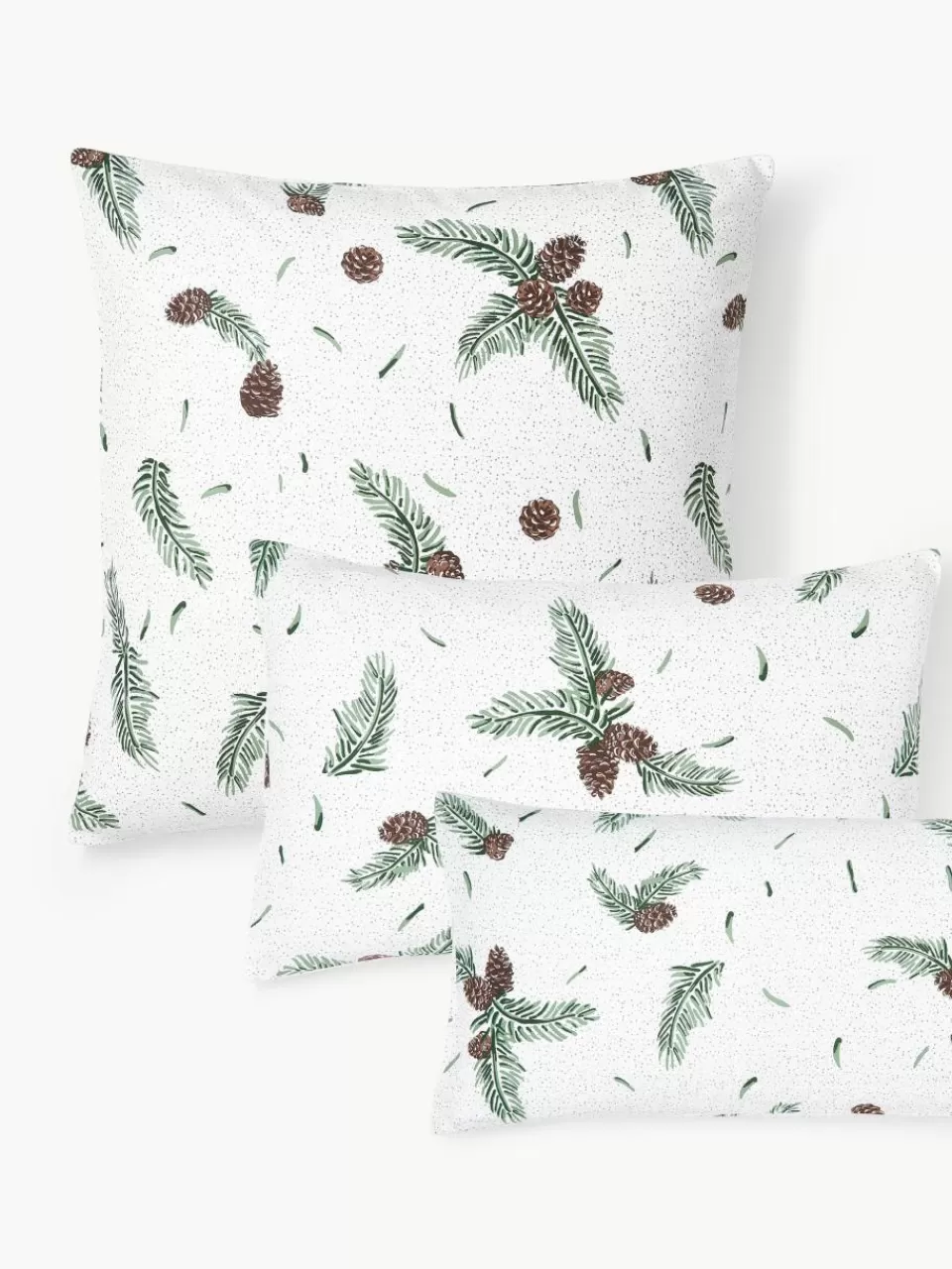 Westwing Collection Flanellen kussenhoes Pinecone | Kussenslopen