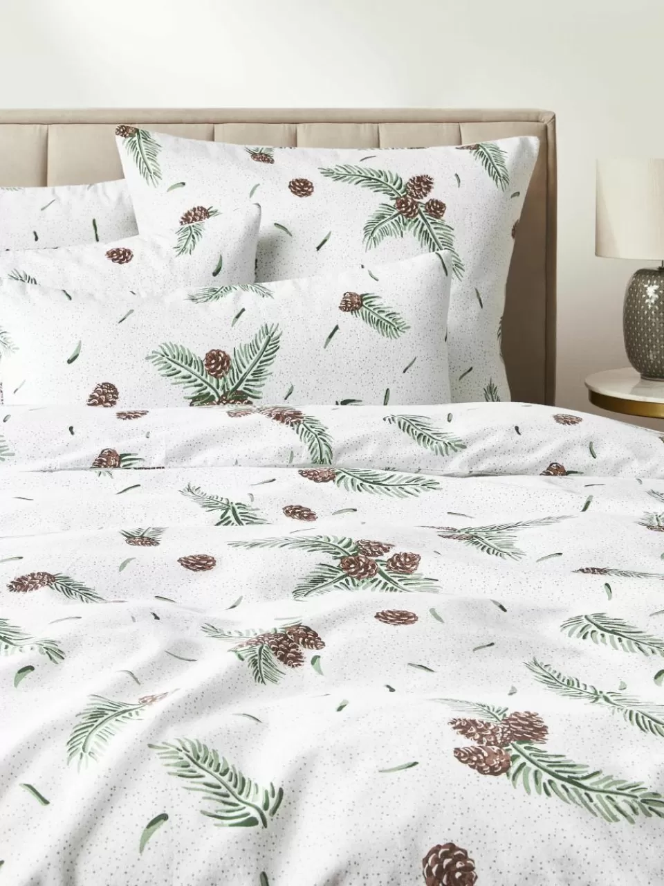 Westwing Collection Flanellen kussenhoes Pinecone | Kussenslopen