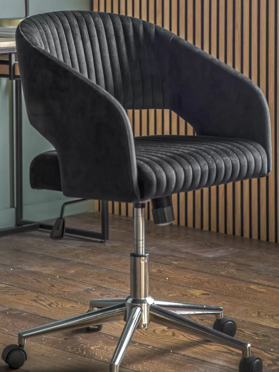 Westwing Fluwelen bureaustoel Murray, in hoogte verstelbaar | Bureaustoelen | Stoelen