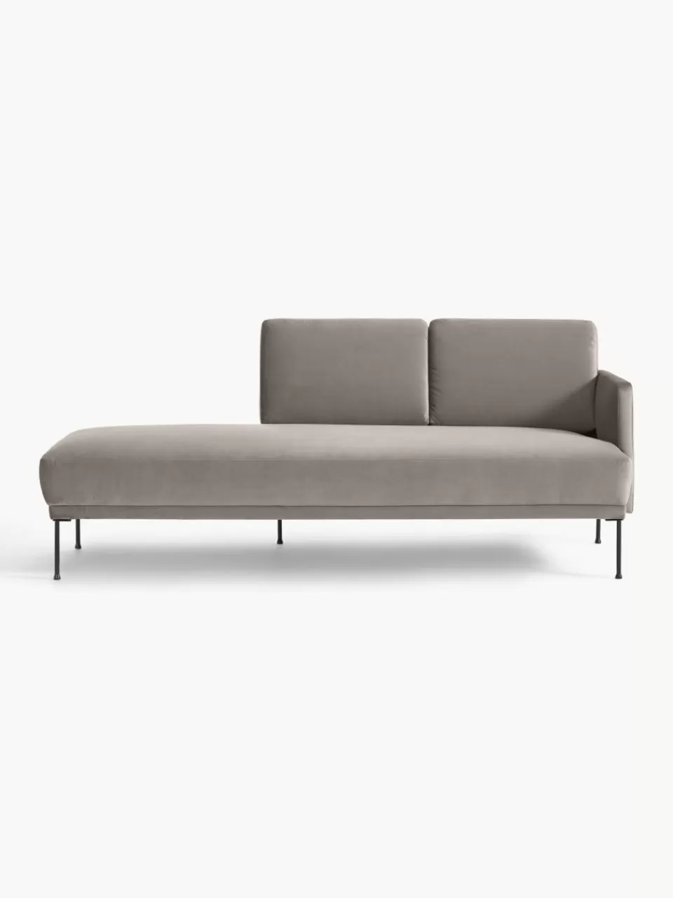 Westwing Collection Fluwelen chaise longue Fluente | Banken | Daybeds & Chaises Longues