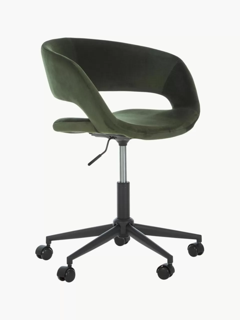 Westwing Fluwelen draaistoel Grace, in hoogte verstelbaar | Bureaustoelen | Stoelen