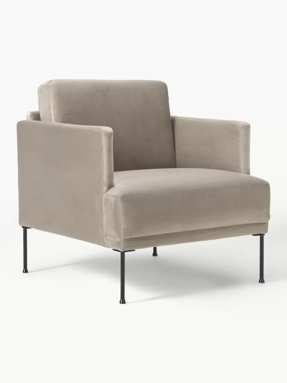 Westwing Collection Fluwelen fauteuil Fluente | Fauteuils | Bank Fauteuils