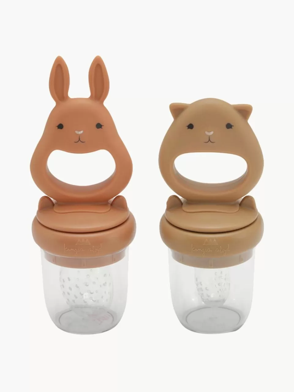 Konges Slojd Fruitzuiger Bunny, set van 2 | Broodtrommels & Flessen | Kinderservies & -Bestek