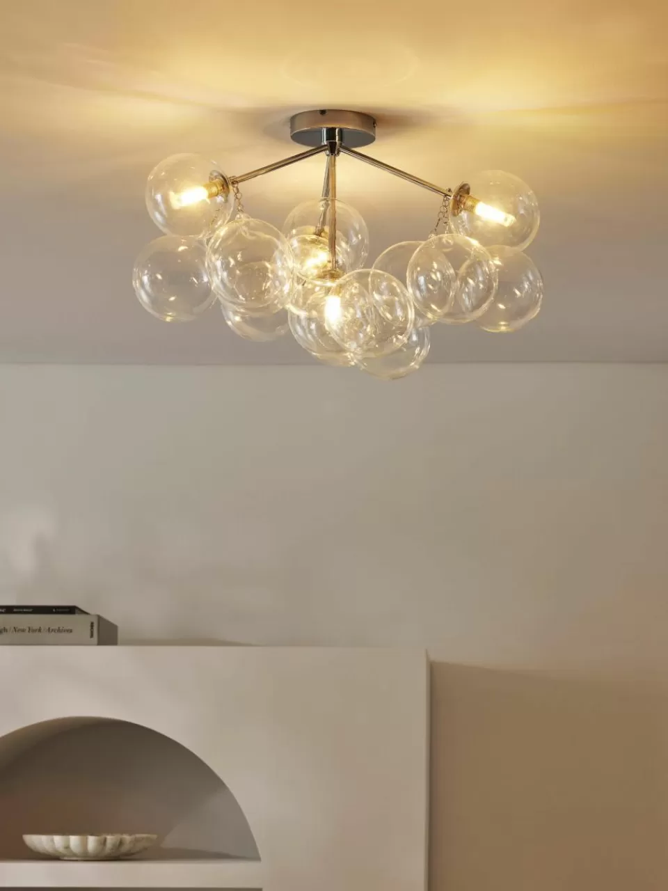 Westwing Collection Glazen bollen plafondlamp Bubbles | Plafondlampen | Plafondlampen