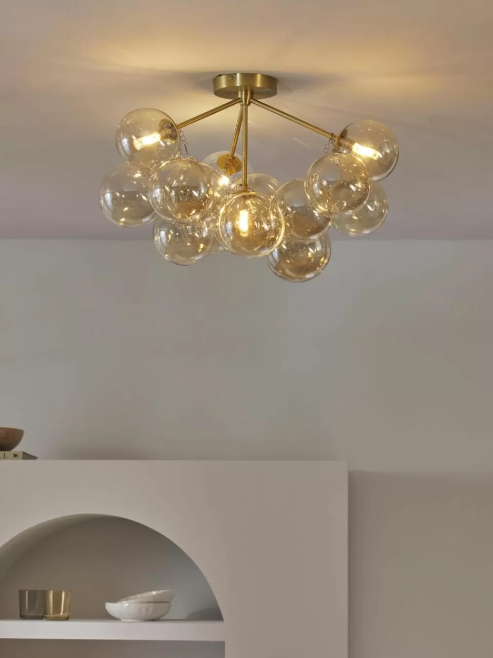 Westwing Collection Glazen bollen plafondlamp Bubbles | Plafondlampen | Plafondlampen