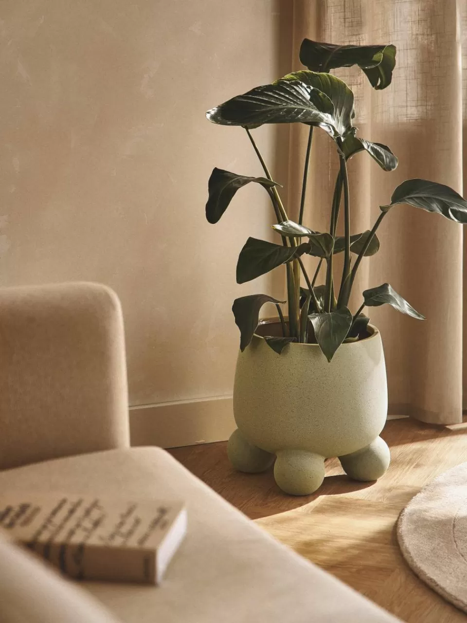 Westwing Collection Grote plantenpot Olea, H 32 cm | Plantenbakken | Decoratie