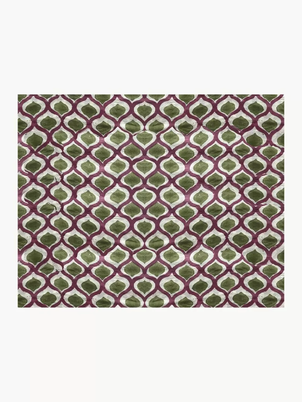 Westwing Handbedrukte katoenen placemats Azra, 4 stuks | Placemats | Placemats