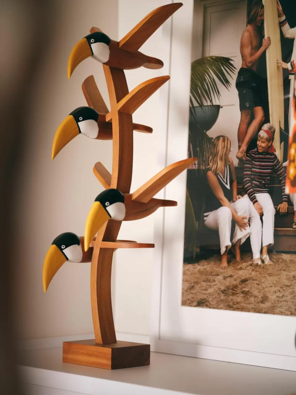 HKLIVING Handgemaakt decoratief object Toucan van mahoniehout | Decoratieve Objecten | Decoratie