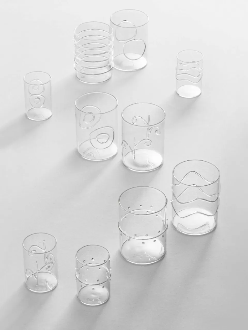 ICHENDORF Handgemaakte borrelglaasjes Deco' Clear, set van 6 | Barglazen | Servies