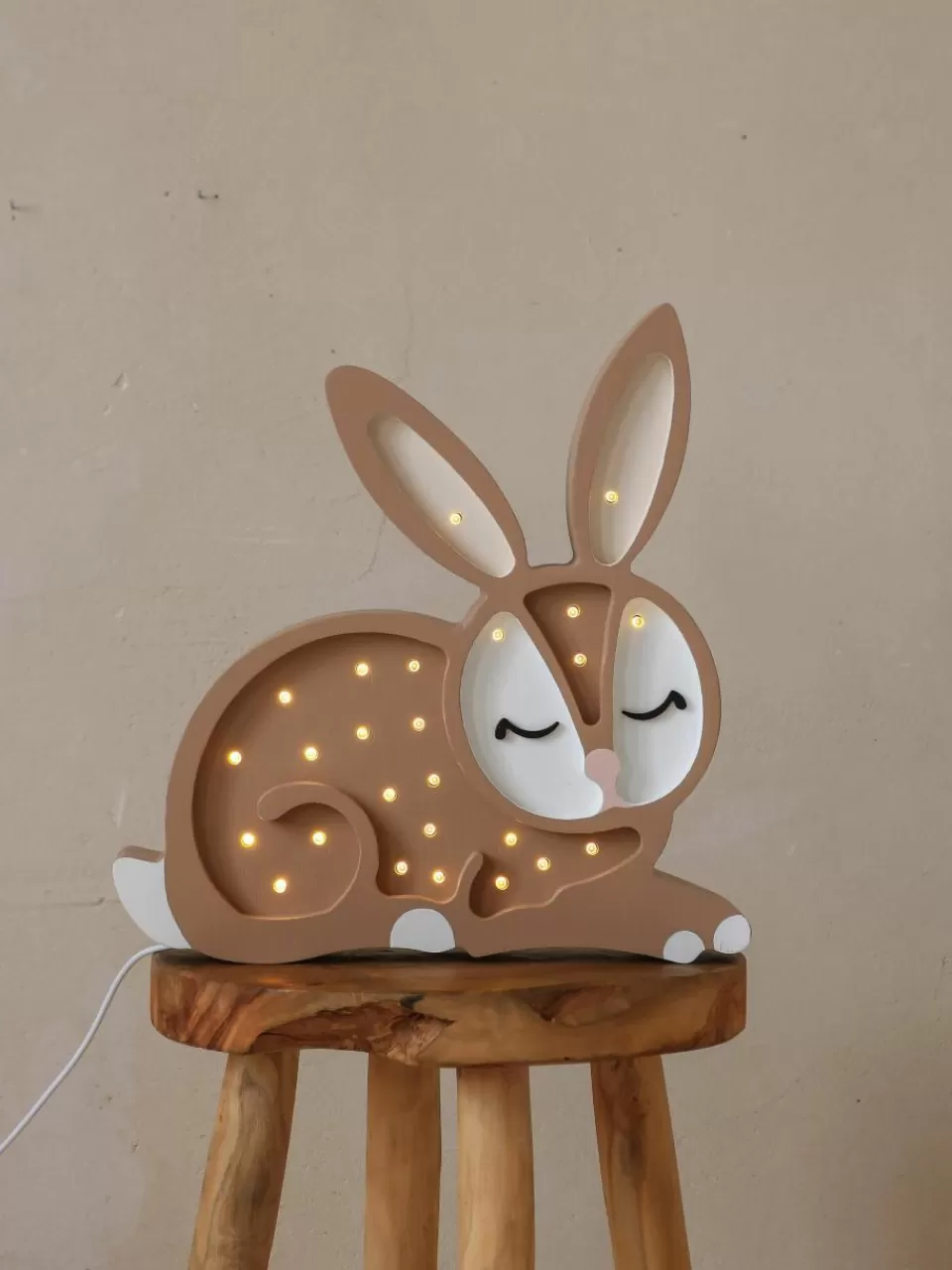 Little Lights Handgemaakte LED-kinderlamp Bunny met timerfunctie en afstandsbediening, dimbaar | Kinderlampen | Kinderlampen