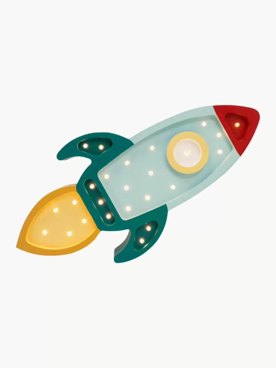 Little Lights Handgemaakte LED-kinderlamp Space Rocket met timerfunctie en afstandsbediening, dimbaar | Kinderlampen | Kinderlampen