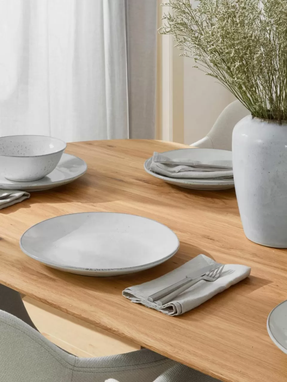 Broste Copenhagen Handgemaakte onderborden Nordic Sand, 4 stuks | Servies