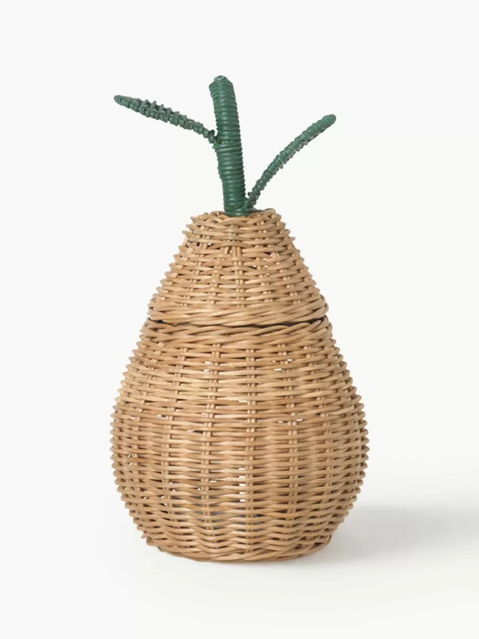 ferm LIVING Kids Handgemaakte opbergmand Pear van rotan | Speelgoed Opbergen | Speelgoed Opbergen