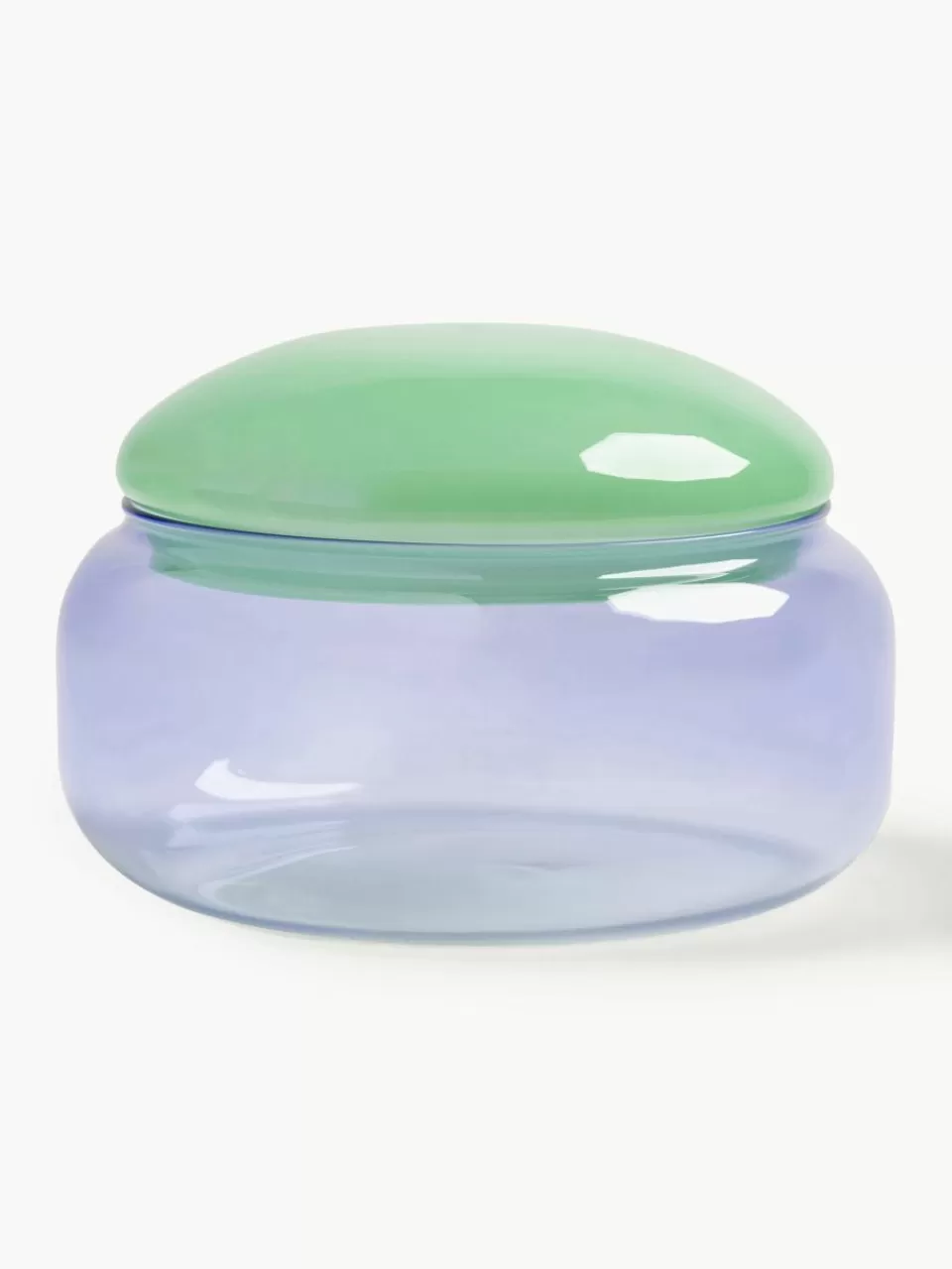 &k Amsterdam Handgemaakte opbergpot Puffy van borosilicaatglas | Decoratie