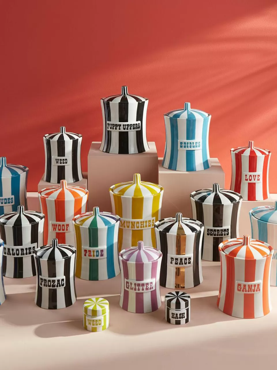 Jonathan Adler Handgemaakte opbergpot Vice Pride | Keuken Opbergers | Voorraadbussen